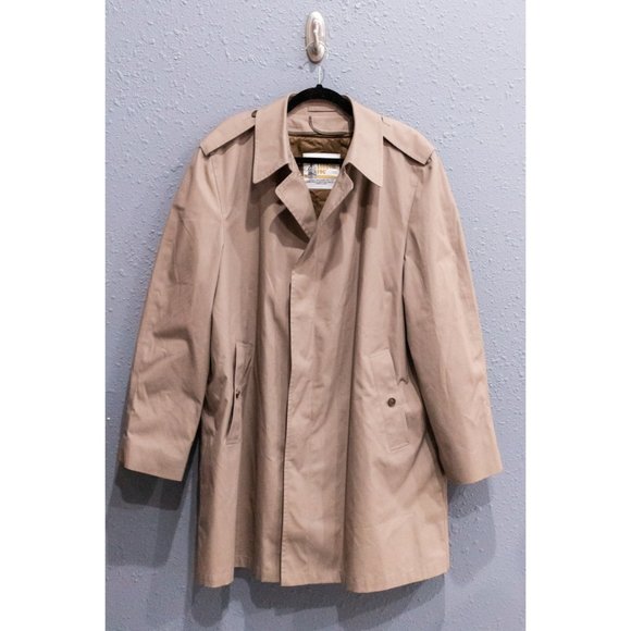 London Fog Maincoats Medium Khaki Mens Jacket, Size 44 Long - Picture 1 of 4